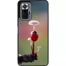 Coque Xiaomi Redmi Note 10 Pro Max - Silicone rigide noir Ladybird on a mushroom Spring 2026