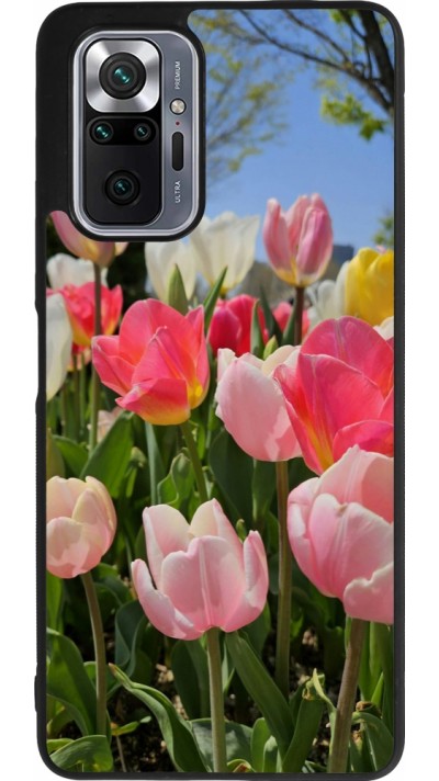 Coque Xiaomi Redmi Note 10 Pro Max - Silicone rigide noir Tulips Spring 2026