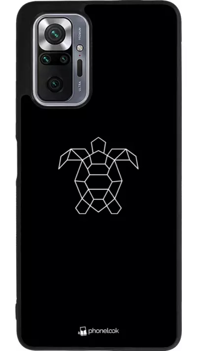 Coque Xiaomi Redmi Note 10 Pro Max - Silicone rigide noir Turtles lines on black