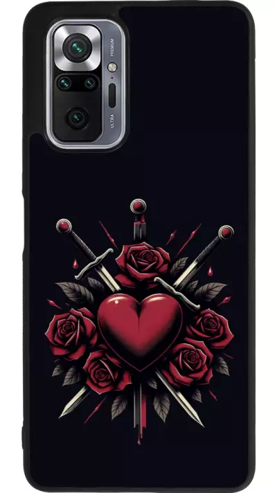 Coque Xiaomi Redmi Note 10 Pro Max - Silicone rigide noir Valentine 2024 gothic love