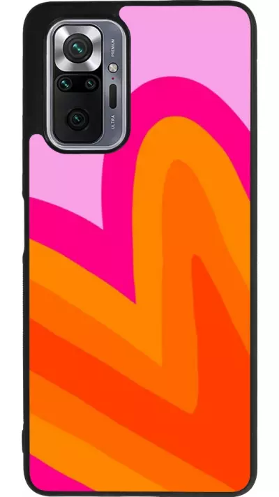 Coque Xiaomi Redmi Note 10 Pro Max - Silicone rigide noir Valentine 2024 heart gradient