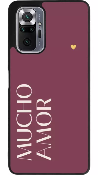 Coque Xiaomi Redmi Note 10 Pro Max - Silicone rigide noir Valentine 2024 mucho amor rosado