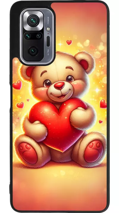Coque Xiaomi Redmi Note 10 Pro Max - Silicone rigide noir Valentine 2024 Teddy love