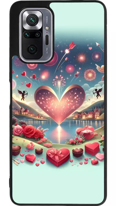 Coque Xiaomi Redmi Note 10 Pro Max - Silicone rigide noir Valentine 2025 Chic