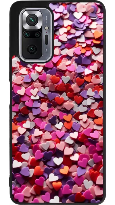 Coque Xiaomi Redmi Note 10 Pro Max - Silicone rigide noir Valentine 2025 Confetti