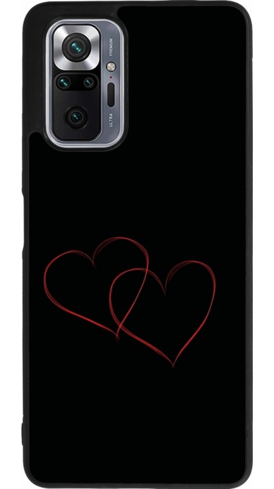 Xiaomi Redmi Note 10 Pro Max Case Hülle - Silikon schwarz Valentine 2023 attached heart