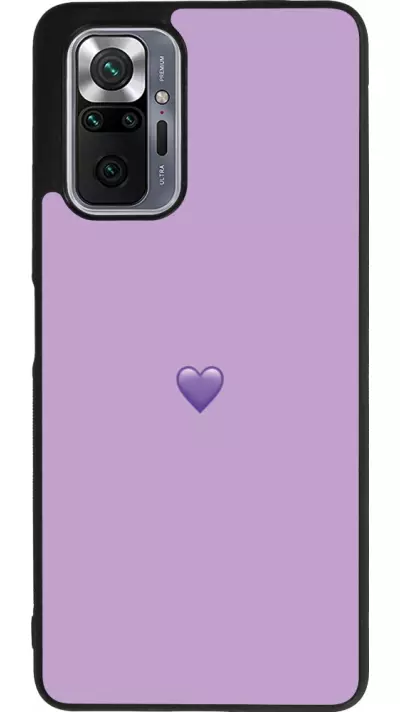Coque Xiaomi Redmi Note 10 Pro Max - Silicone rigide noir Valentine 2023 purpule single heart