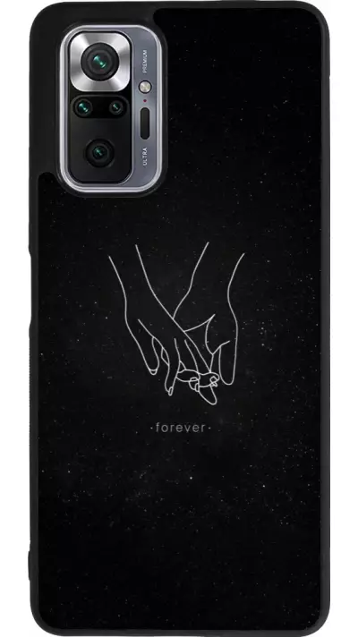 Coque Xiaomi Redmi Note 10 Pro Max - Silicone rigide noir Valentine 2023 hands forever