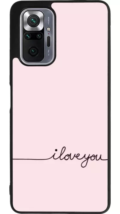 Coque Xiaomi Redmi Note 10 Pro Max - Silicone rigide noir Valentine 2023 i love you writing