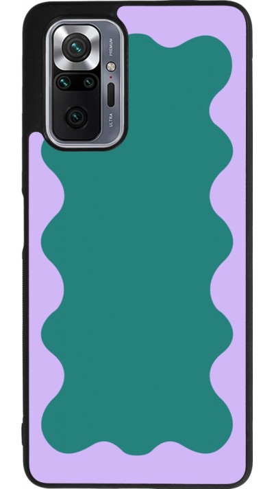 Coque Xiaomi Redmi Note 10 Pro Max - Silicone rigide noir Wavy Rectangle Green Purple