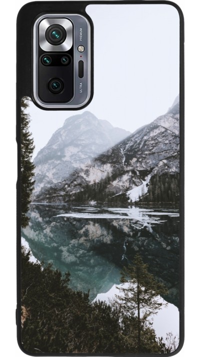 Coque Xiaomi Redmi Note 10 Pro Max - Silicone rigide noir Winter 22 snowy mountain and lake