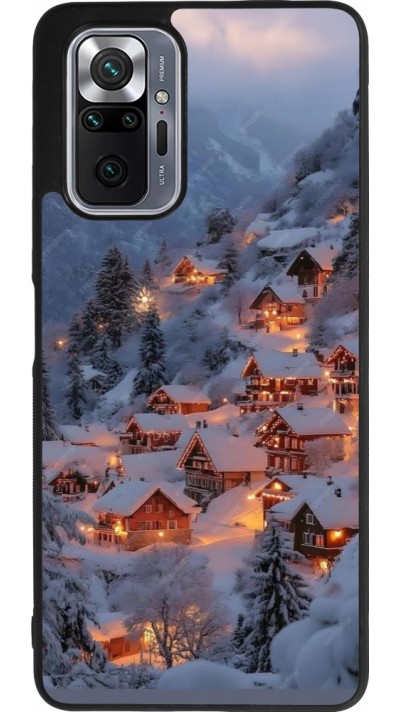 Coque Xiaomi Redmi Note 10 Pro Max - Silicone rigide noir Winter 25 Winter snowy village