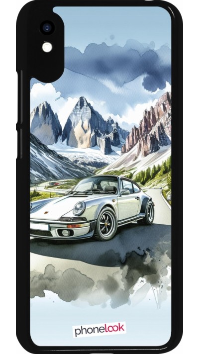 Coque Xiaomi Redmi 9A - Porsche 911 Mountain Watercolor