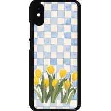 Coque Xiaomi Redmi 9A - Blue vichy tulips Spring 2026