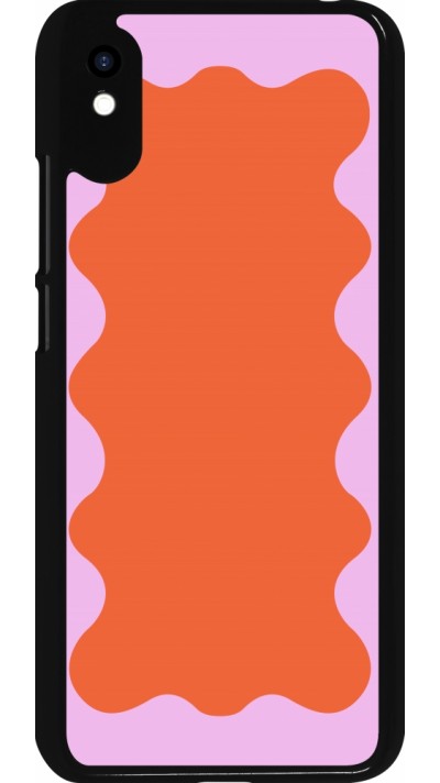 Xiaomi Redmi 9A Case Hülle - Wavy Rectangle Orange Pink Xiaomi Redmi 9A Case Hülle - Wavy Rectangle Orange Pink