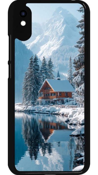 Xiaomi Redmi 9A Case Hülle - Winter 25 Winter house forest day