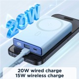 20W Powerbank Joyroom JR-PBM01 MagSafe 10000mAh externer Akku mit Standfuß - Blau