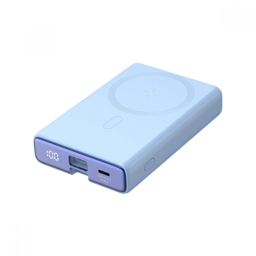 20W Powerbank Joyroom JR-PBM01 MagSafe 10000mAh externer Akku mit Standfuß - Blau