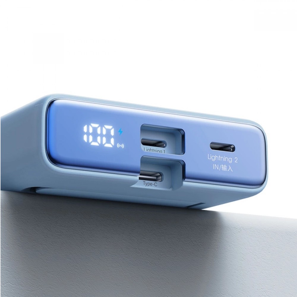 20W Powerbank Joyroom JR-PBM01 MagSafe 10000mAh externer Akku mit Standfuß - Blau