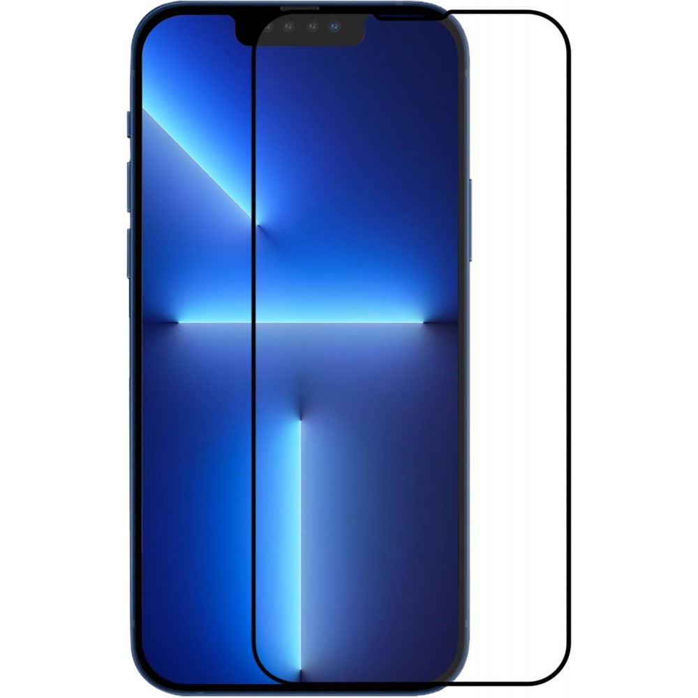 3D Tempered Glass iPhone 13 Pro - Full Screen Display Schutzglas mit schwarzem Rahmen