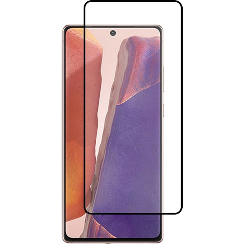 3D Tempered Glass Samsung Galaxy Note 20 Ultra - Full Screen Display Schutzglas mit schwarzem Rahmen