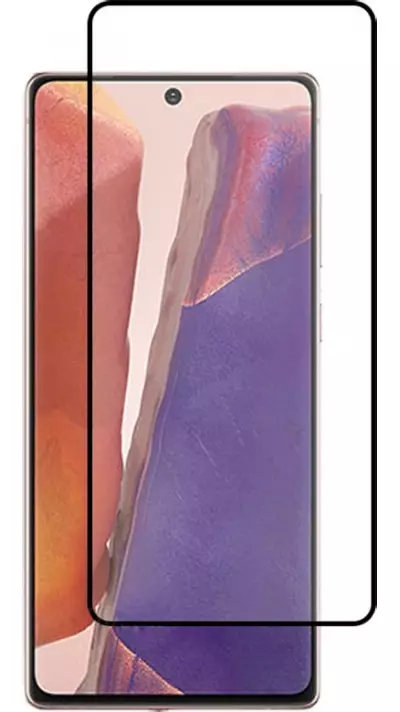 3D Tempered Glass Samsung Galaxy Note 20 Ultra - Full Screen Display Schutzglas mit schwarzem Rahmen