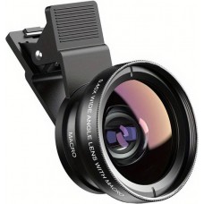 APEXEL Objectif 2 en 1 pour smartphone Ultra Grand Angle 0.45x & Super Macro zoom optique