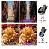 APEXEL Objectif 2 en 1 pour smartphone Ultra Grand Angle 0.45x & Super Macro zoom optique
