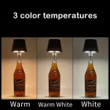 Abat-jour lampe LED pour bouteille adaptable universel - Noir