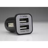 Adaptateur allume-cigare à double prise USB-A / 3.1 ampères