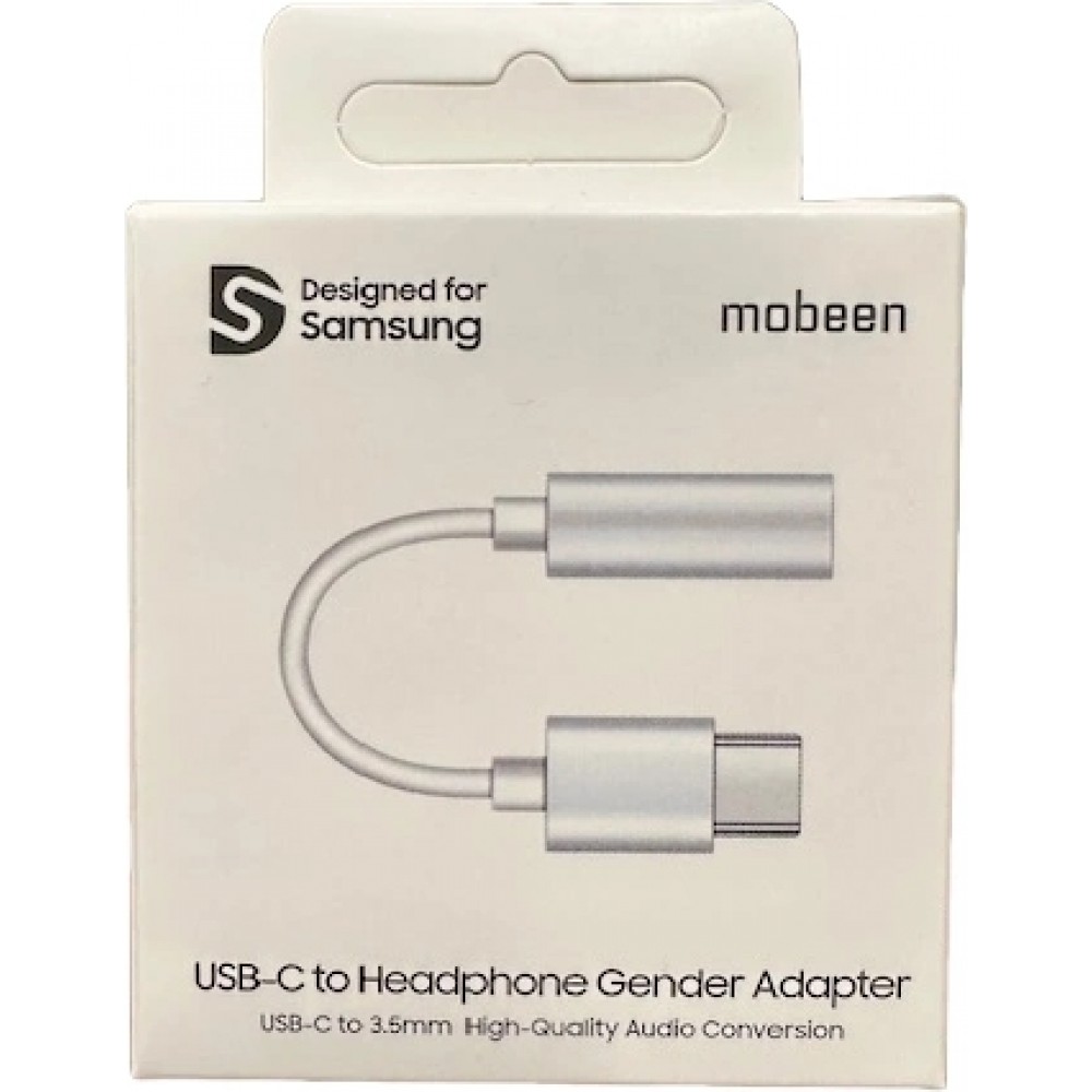 Adaptateur DAC USB-C vers mini jack 3.5mm Samsung original by Mobeen GP-TGU023AE pour audio haute qualité - Blanc