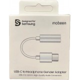 Adaptateur DAC USB-C vers mini jack 3.5mm Samsung original by Mobeen GP-TGU023AE pour audio haute qualité - Blanc