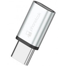 Adapter Lightning (eingang) zu USB-C für iPhone 15 - PhoneLook - Silber