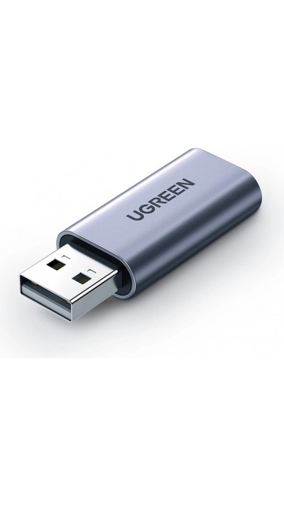 Adaptateur audio Ugreen CM383 pour écouteurs et haut-parleurs - Gris