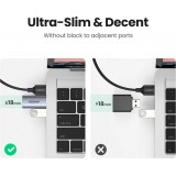 Adaptateur audio Ugreen CM383 pour &eacute;couteurs et haut-parleurs - Gris