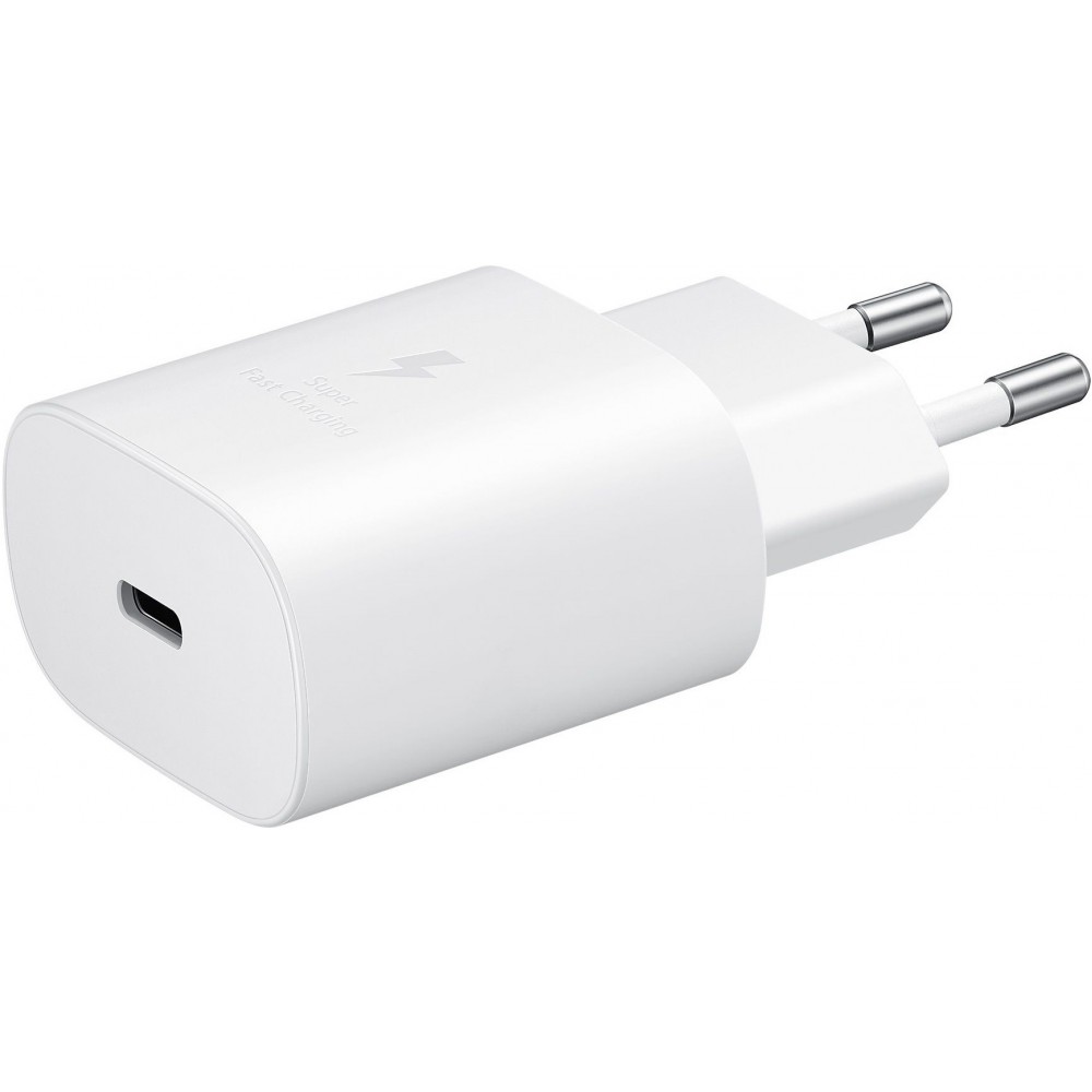 Adapter Ladegerät Samsung Fast Charging USB-C Sektor Schweiz 25W PD - Weiss