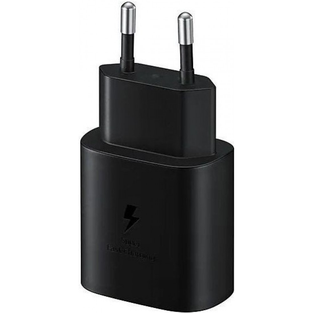 Adapter Ladegerät Samsung Fast Charging USB-C Sektor Schweiz 25W PD - Schwarz