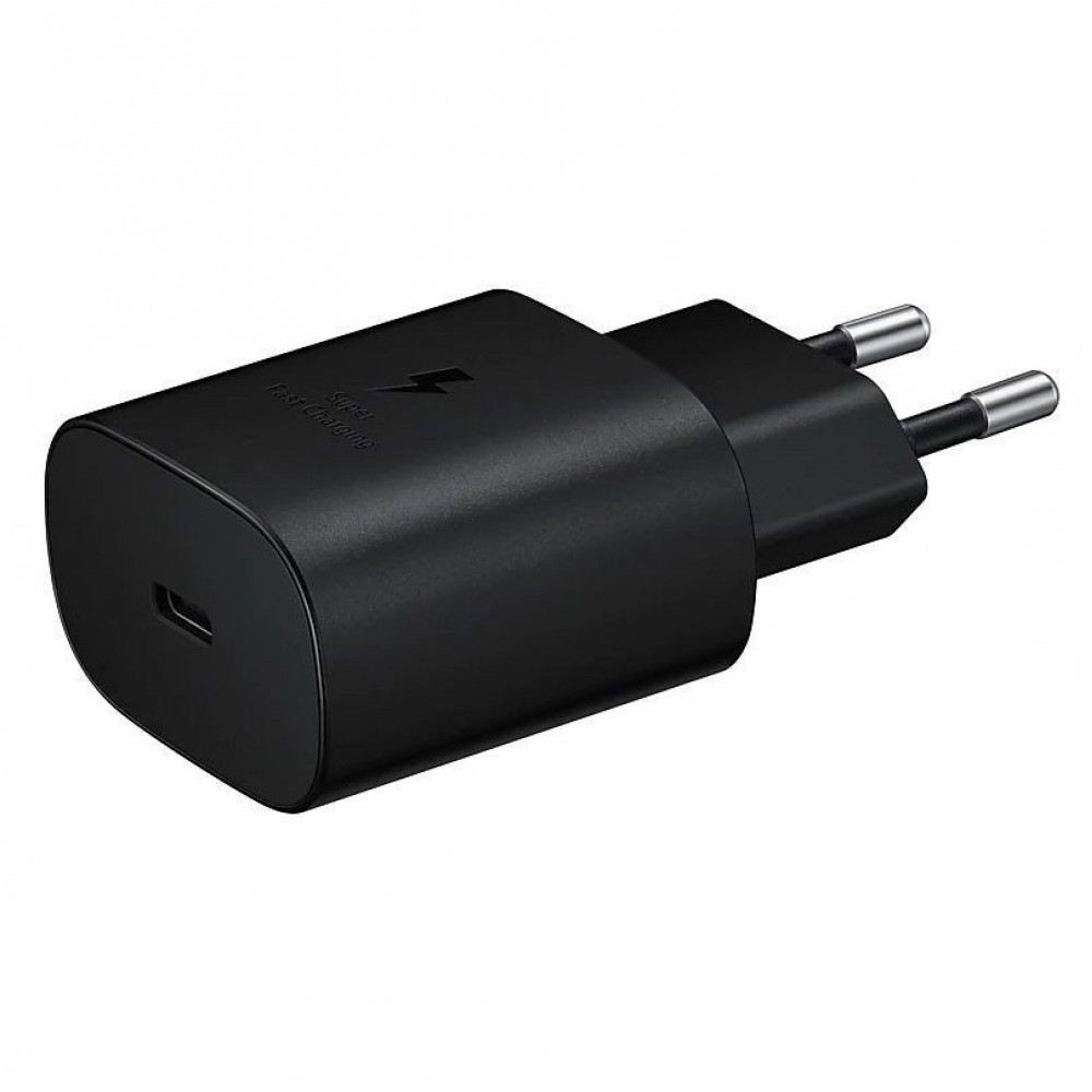 Adapter Ladegerät Samsung Fast Charging USB-C Sektor Schweiz 25W PD - Schwarz