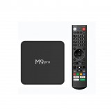Android smart TV Box M9 Pro LED Quad Core 64-bit 4K Ultra HD für Streaming mit HDR10 + Android11 & Google Assist - Schwarz