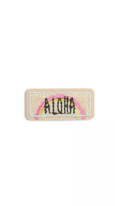 Autocollant sticker pour téléphone/tablette/ordinateur brodé en 3D - Aloha Plate