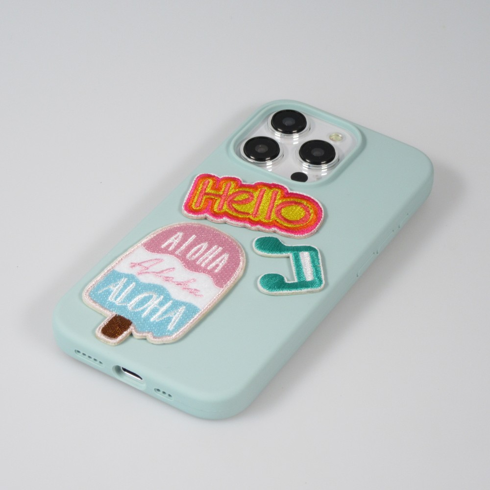 Sticker Aufkleber für Handy/Tablet/Computer 3D gestickt - Astronaut with pizza