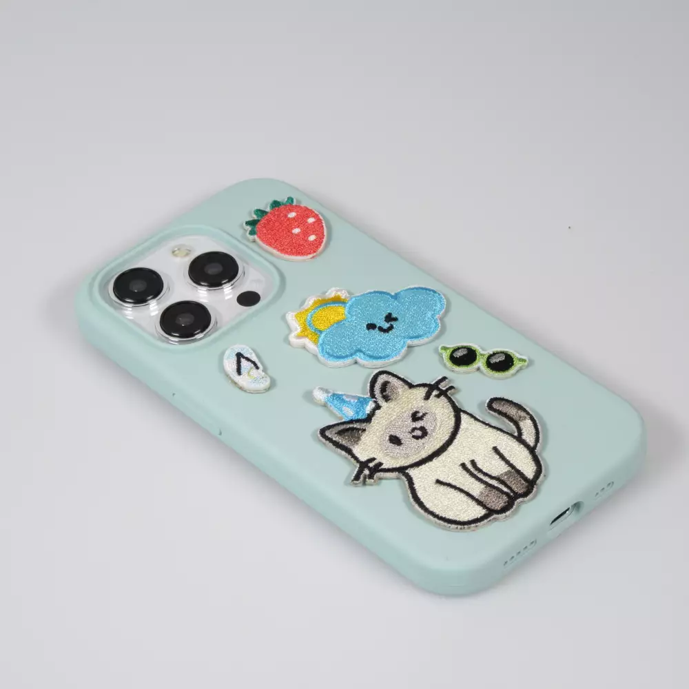 Autocollant sticker pour téléphone/tablette/ordinateur brodé en 3D - Ice Cream