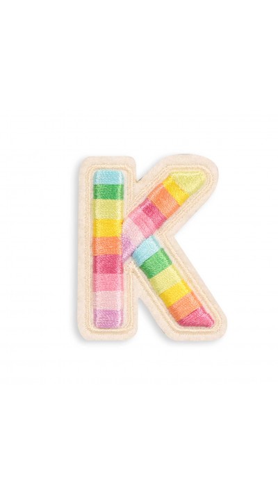 Sticker Aufkleber f&uuml;r Handy/Tablet/Computer 3D gestickt - Lettre K