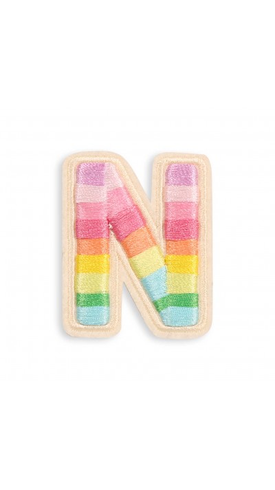 Sticker Aufkleber f&uuml;r Handy/Tablet/Computer 3D gestickt - Lettre N