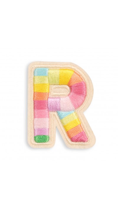 Sticker Aufkleber f&uuml;r Handy/Tablet/Computer 3D gestickt - Lettre R