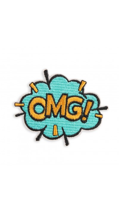 Sticker Aufkleber f&uuml;r Handy/Tablet/Computer 3D gestickt - OMG!