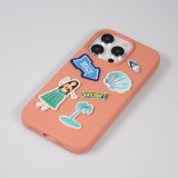 Autocollant sticker pour téléphone/tablette/ordinateur brodé en 3D - Pink Beach Shell