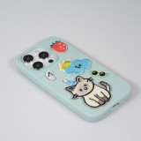 Autocollant sticker pour téléphone/tablette/ordinateur brodé en 3D - Smiley Cloud Sun