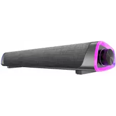 Barre de son Bluetooth V8 stylée et minimaliste avec éclairage d ambiance LED + USB + AUX - Gris