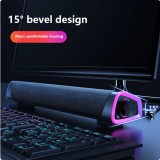 Barre de son Bluetooth V8 stylée et minimaliste avec éclairage d ambiance LED + USB + AUX - Gris